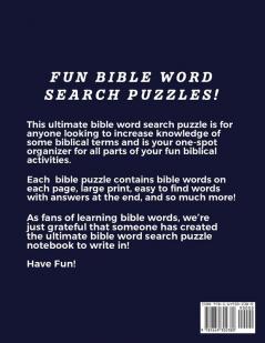 Word Search Bible Puzzle Book: Christian Living Puzzles and Games Spiritual Growth Worship Devotion