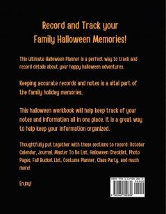 Halloween Planner: Spooky Good Log Book - Calendar Organizer - Activities