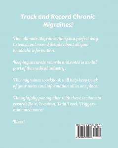 Migraine Checklist: Headache Log Book Chronic Pain Record Triggers Symptom Management