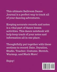 Ballroom Dance Moves Workbook: Performing Arts - Musical Genres - Popular - For Beginners