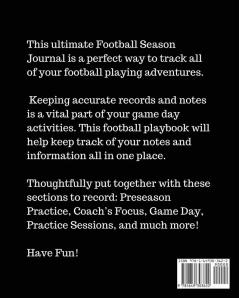 My Football Season Play Book: For Players - Coaches - Kids - Youth Football - Intercepted