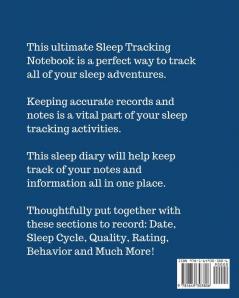 My Sleep Tracker Log Book: Health - Fitness - Basic Sciences - Insomnia