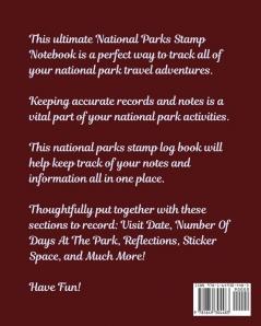 National Parks Stamp Book For Kids: Outdoor Adventure Travel Journal Passport Stamps Log Activity Book