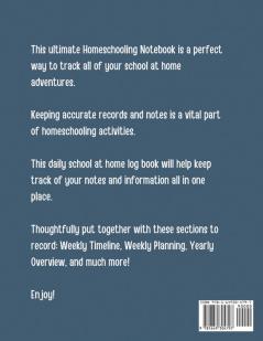 Back To School Log Book: Weekly Planning - Term Overview - Distant Learning