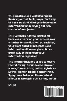 Flower Girl Cannabis Review Journal: Marijuana Logbook With Prompts Weed Strain Log Notebook Blank Lined Writing Notes Book Gift Diary