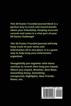 50 States Traveled Journal: Visiting Fifty United States Travel Challenge Notebook Road Trip Gift For Adults & Kids Book Log