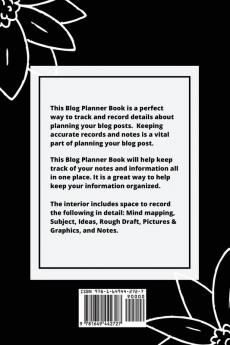 Blog Planner: Bloggers Design Plan & Create Using Content Strategy Planning Creating Social Media Post Blogger Gift Journal