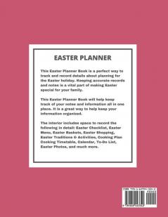 Easter Planner: Easter Sunday Organizer Eggs Basket And Bunny Holiday Gifts