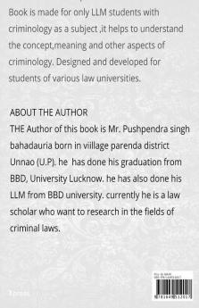 Notes On Criminology: Only For Law Students