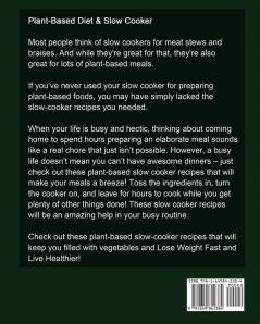 Plant-Based Diet Slow Cooker Cookbook: Easy and Super Nutritious Plant-Based Diet Recipes for Slow Cooker - Lose Weight Fast and Live Healthier