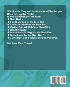 The Ultimate Keto Diet #For Two Cookbook: 500 Fast and Easy Keto Recipes for Two Busy People on the Keto Diet