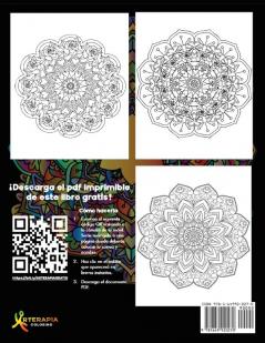 101 Mandalas De Flores: Un libro de colorear para adultos. Calma tu ansiedad cultiva paz y diviértete pintando patrones florales ramos y rosas