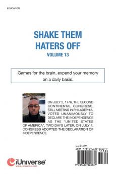 Shake Them Haters off Volume 13: Word- Finds - Puzzle for the Brain-Independence Day Edition