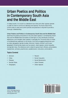 Urban Poetics and Politics in Contemporary South Asia and the Middle East