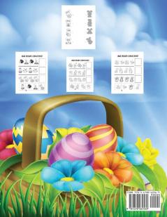 Easter activity book for kids: Happy Easter -A fun Cut & Paste Activity Book For Kids Toddlers and Preschool: Coloring and Cutting Book Activity Bunny Workbook Easter