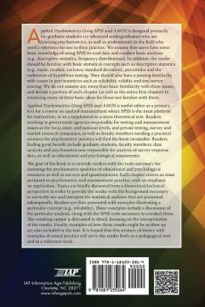 Applied Psychometrics using SPSS and AMOS