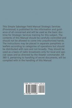 Simple Sabotage Field Manual