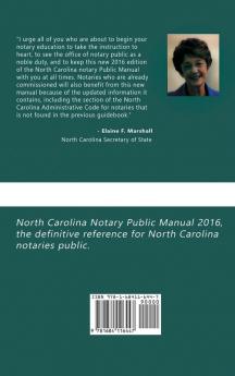 North Carolina Notary Public Manual 2016