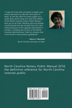 North Carolina Notary Public Manual 2016