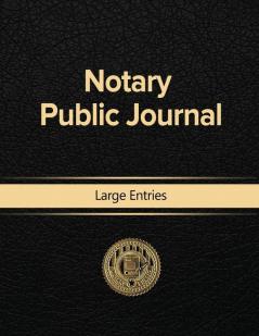 Notary Public Journal Large Entries