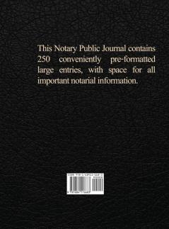 Notary Public Journal Large Entries