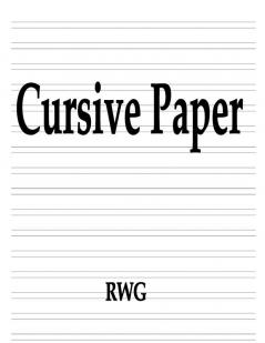 Cursive Paper: 200 Pages 8.5 X 11