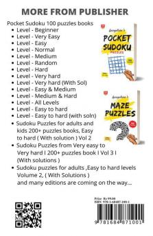 Maze Puzzles For Adults [ Very Hard ] Level 100 Maze Puzzles Game Book For Adults And Experts L Volume 1 L Large Prints [ Very Hard Level ]
