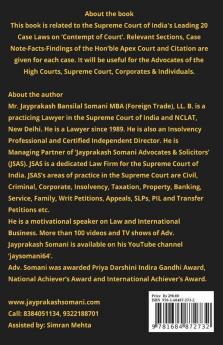 ‘Contempt Of Court’ Supreme Court’S Latest Leading Case Laws: Case Notes- Facts- Findings Of Apex Court Judges & Citations: Case Notes- Facts- Findings Of Apex Court Judges And Citations