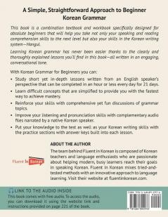 Korean Grammar for Beginners Textbook + Workbook Included: Supercharge Your Korean With Essential Lessons and Exercises