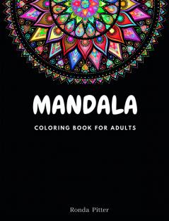 Mandala coloring book for adults : Simple mandalas design | Mindful meditation | Stress and Anxiety relieving