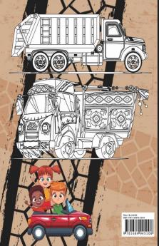 Truck Coloring Book For Kids : Cars Tractors Dump Trucks And Many More Coloring Pages For Boys Girls Toddlers Kindergarten Preschoolers