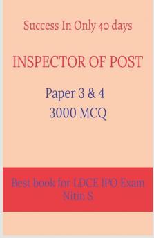 Inspector Of Post Exam-Paper 3 & 4: Sample Question Papers-20