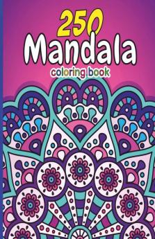 250 Mandala Coloring Book : Mandala Coloring Book With Different Themes: Alien Ancient Civilization Animal Art Deco Decorative Indian Love EgyptianSkull Spiritual Steampunk And Tribal Man...