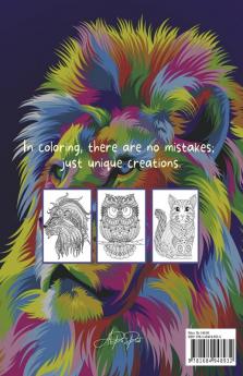 Amazing Animals Adult Coloring Book