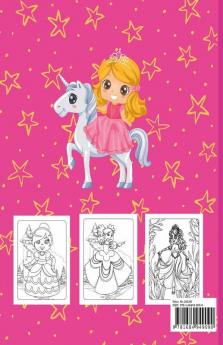 Princess Coloring Book : A Great Gift For Girls Kids Toddlers Ages 2-4 3-9 4-8 | Wonderful Coloring Book With 50 Unique And Cute Designs