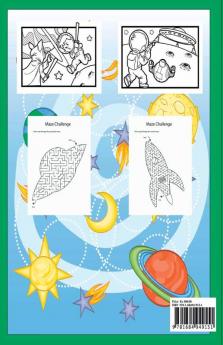 Space Activity &amp; Coloring Book for Kids : Amazing Space Activity &amp; Coloring Book for Kids and Toddlers| Coloring Mazes Connect the Dots Find the Difference Crossword