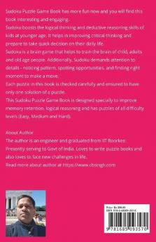Sudoku Puzzle Game Book Volume 1 : 200 Easy Medium Hard and Extremely Hard Large Print Puzzle Book For Adults - Brain Teasing Puzzles