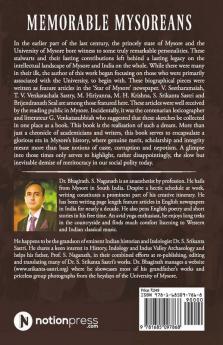 Memorable Mysoreans: A Collection Of Biographical Sketches