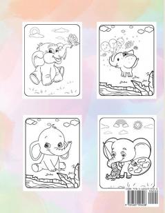 Baby Elephant Coloring Book for Kids