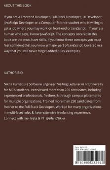 The Must Know JavaScript Concepts: For Interviews &amp; Development (Hinglish Edition)
