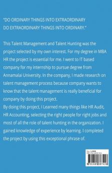 TALENT HUNTING AND TALENT MANAGEMENT