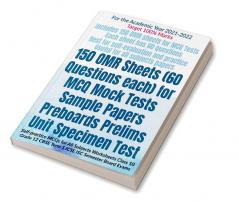 150 OMR Sheets (60 Questions each) for MCQ Mock Tests Sample Papers Preboards Prelims Unit Specimen Test : Self-practice MCQs for All Subjects Worksheets Class 10 Grade 12 CBSE Term 1 ICSE ISC Seme...