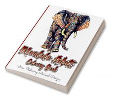 Mandala Adult Coloring Book: Stress Relieving Animal Designs : Mandalas Coloring Pages With Elephants Giraffes Lions Tigers Owls Wolves Horses Cats Dogs Butterflies For Adults Relaxation. ...