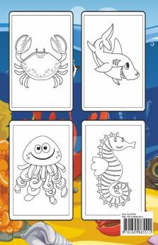 Sea Creatures Coloring Book For Kids : Sea Life Coloring Book Featuring Beautiful Ocean Animals Fun And Easy Coloring Pages For Kids