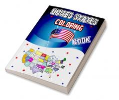 United States Coloring Book : Dover History Coloring Book Educational Geography Workbook 50 States Activity Book USA Coloring Book