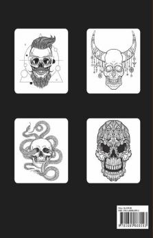 Skull Coloring Book For Adults