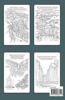 The National Parks Coloring Book : Ultimate Coloring National Parks Coloring Book of National Parks with Country Scenes Animals for Kids and Adults