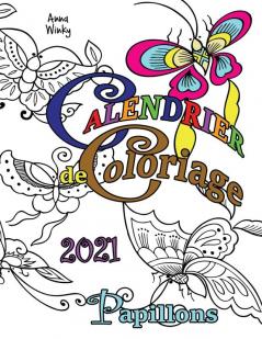 Calendrier de Coloriage 2021 Papillons