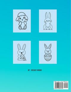 Cute Easter Bunny Coloring Book For Kids