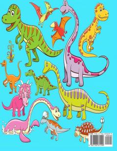 Amazing Dinosaurs Coloring Book For Kids Age 4 to 8